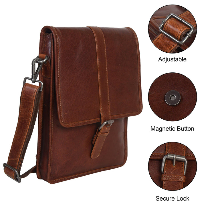 Tribal N/S Messenger Bag Vintage Brown - 5580