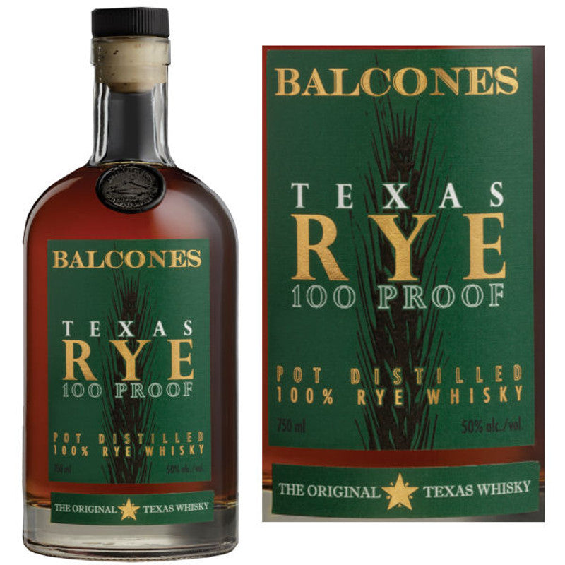 Balcones Texas Rye Pot Distilled 100 Proof