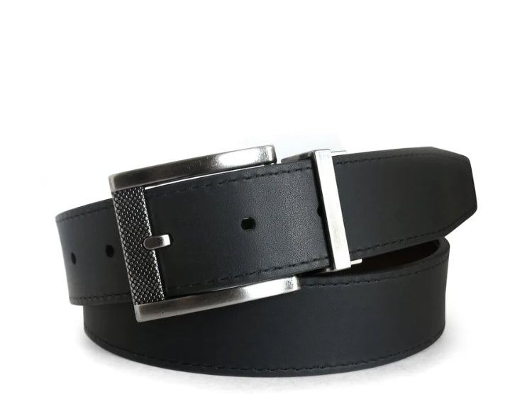 Boconi Mel Textured Buckle Reversible Leather Belt