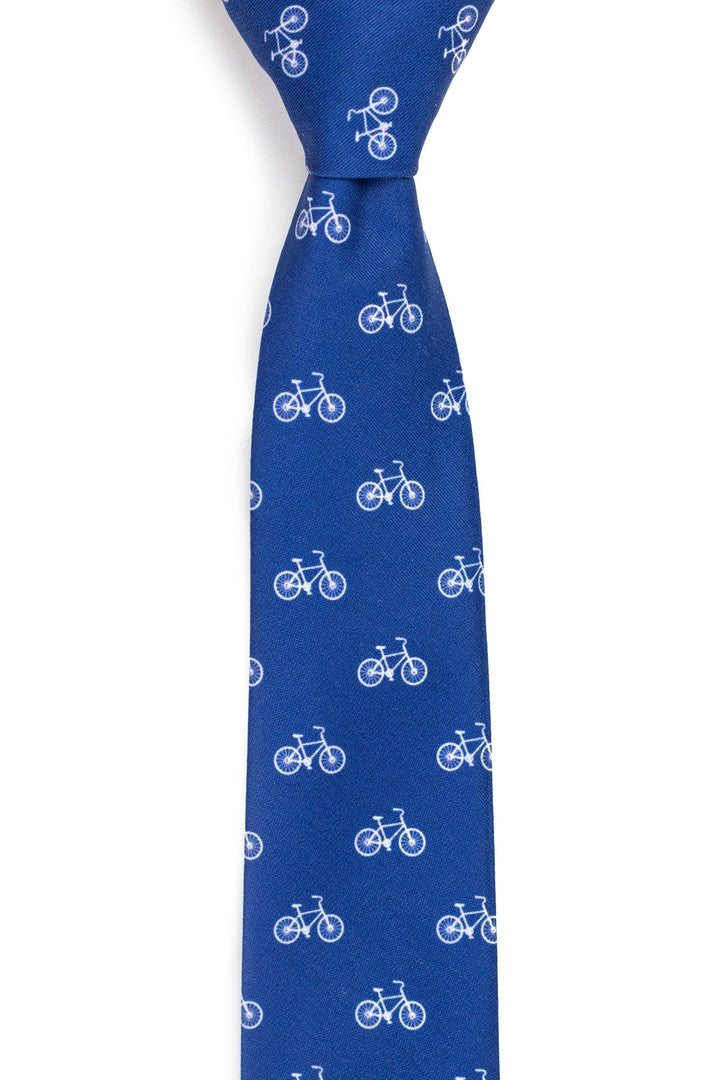 Cadence - Royal Blue Tie w/ White Bicycles