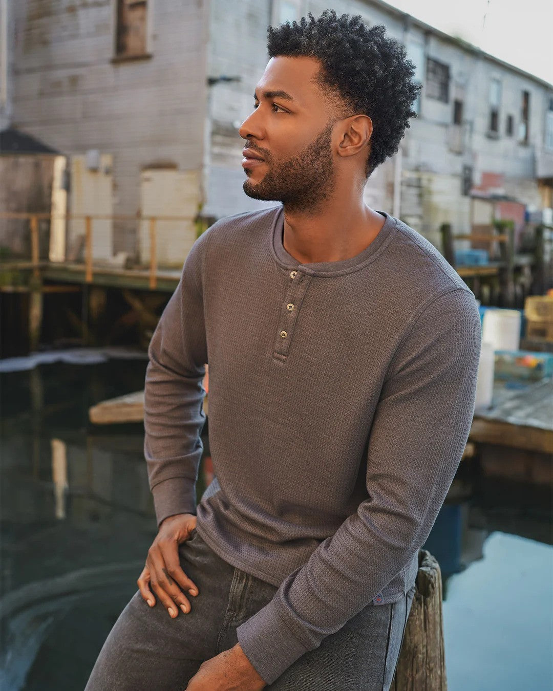 Chatsworth LS Soft Waffle Henley