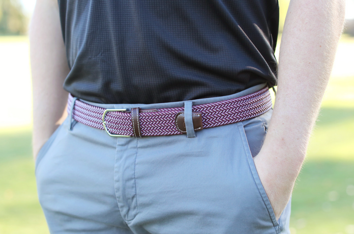 The Biloxi Two Toned Woven Elastic Stretch Belt