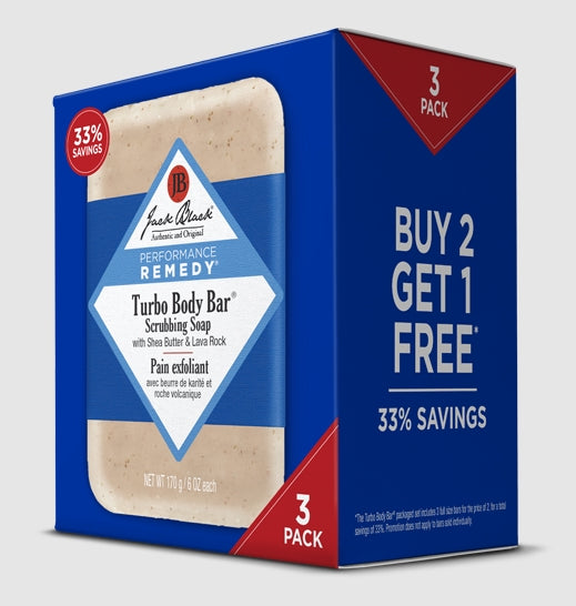 3-Pack Turbo Body Bar Scrubbing Soap