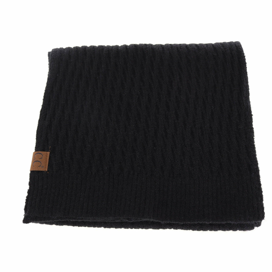 Solid Honey Comb Patterned Oblong C.C Scarf SF2079