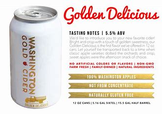 WA Gold Cider - Golden Delicious - 12oz