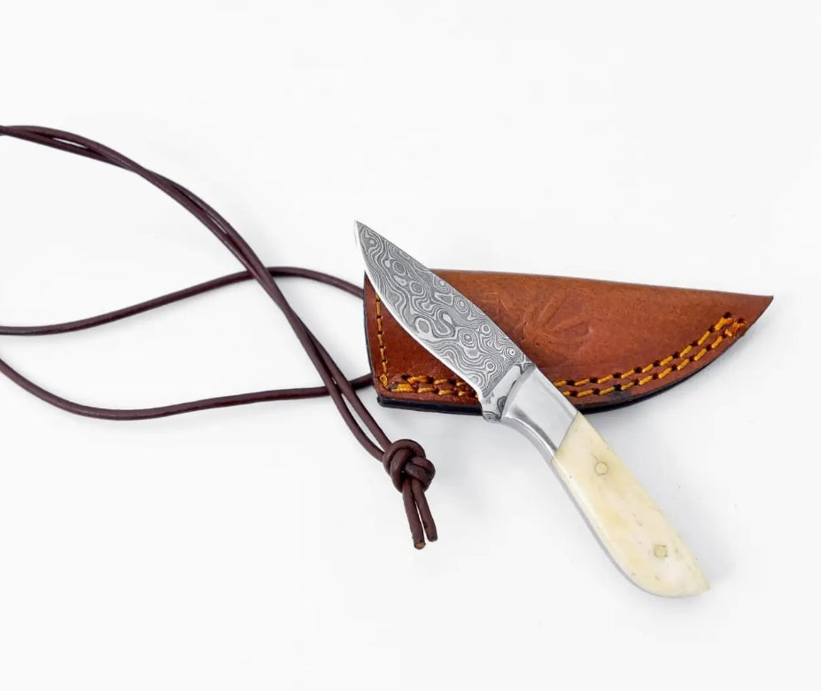 Damascus Steel Neck Knive