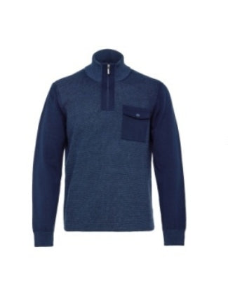 Quarter Zip Waffle Sweater