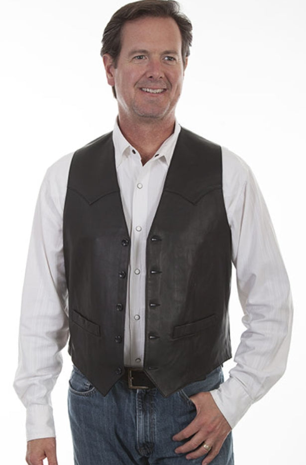 Scully Button Front Lamb Western Vest