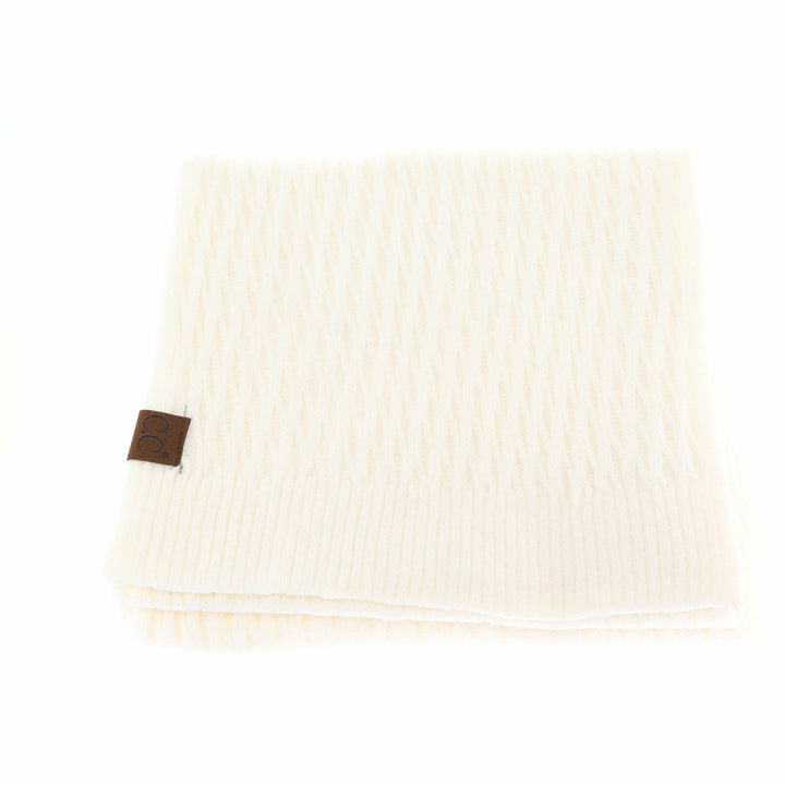 Solid Honey Comb Patterned Oblong C.C Scarf SF2079