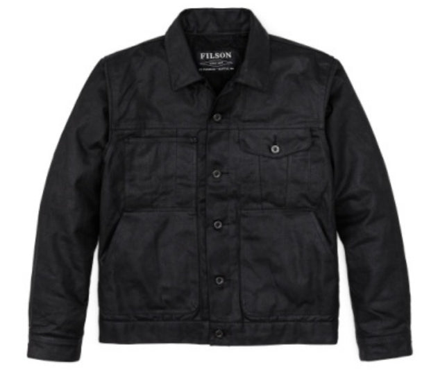 Tin Cloth Short Lined Cruiser Jacket - Black
