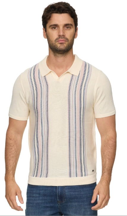 Grady SS Striped Sweater Polo