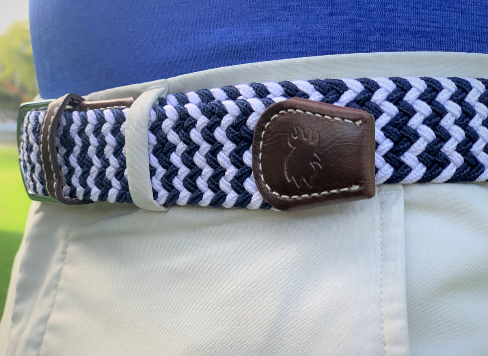 The Cape Cod Two Toned Woven Elastic Stretch Belt