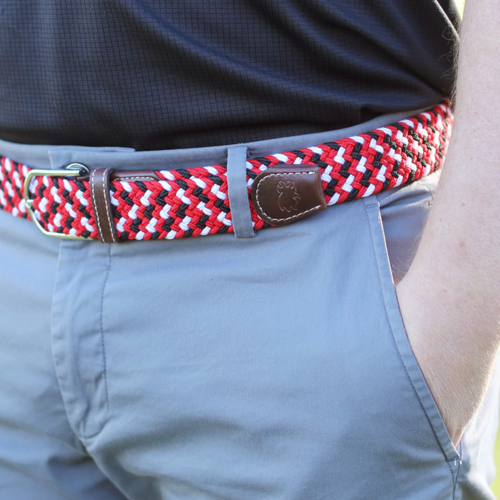 The Sea Island Two Toned Woven Elastic Stretch Belt