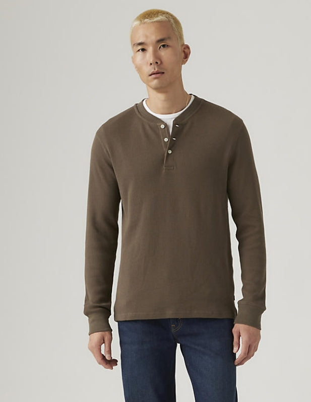 Levi LS Thermal 3 Button Henley