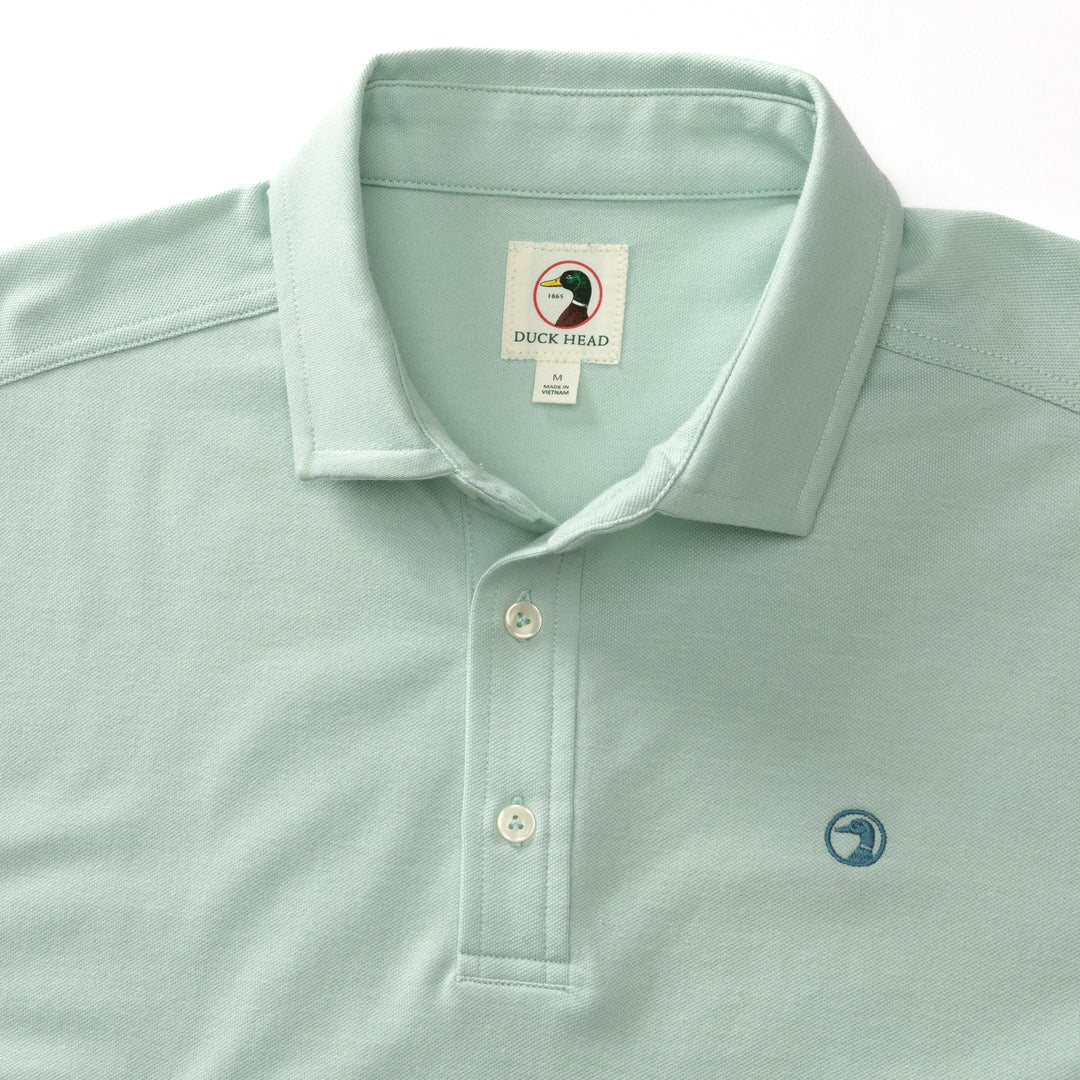 Duck Head SS Classic Performance Pique Polo - Surf Spray