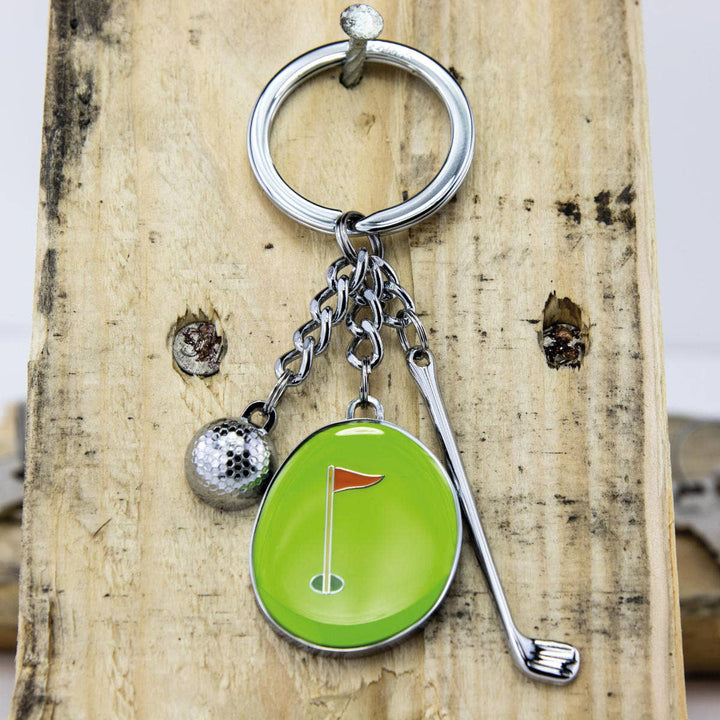 Troika Hole in One Golf Charms Key-ring