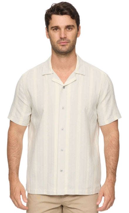 Judson SS Stripe Camp Collar Shirt
