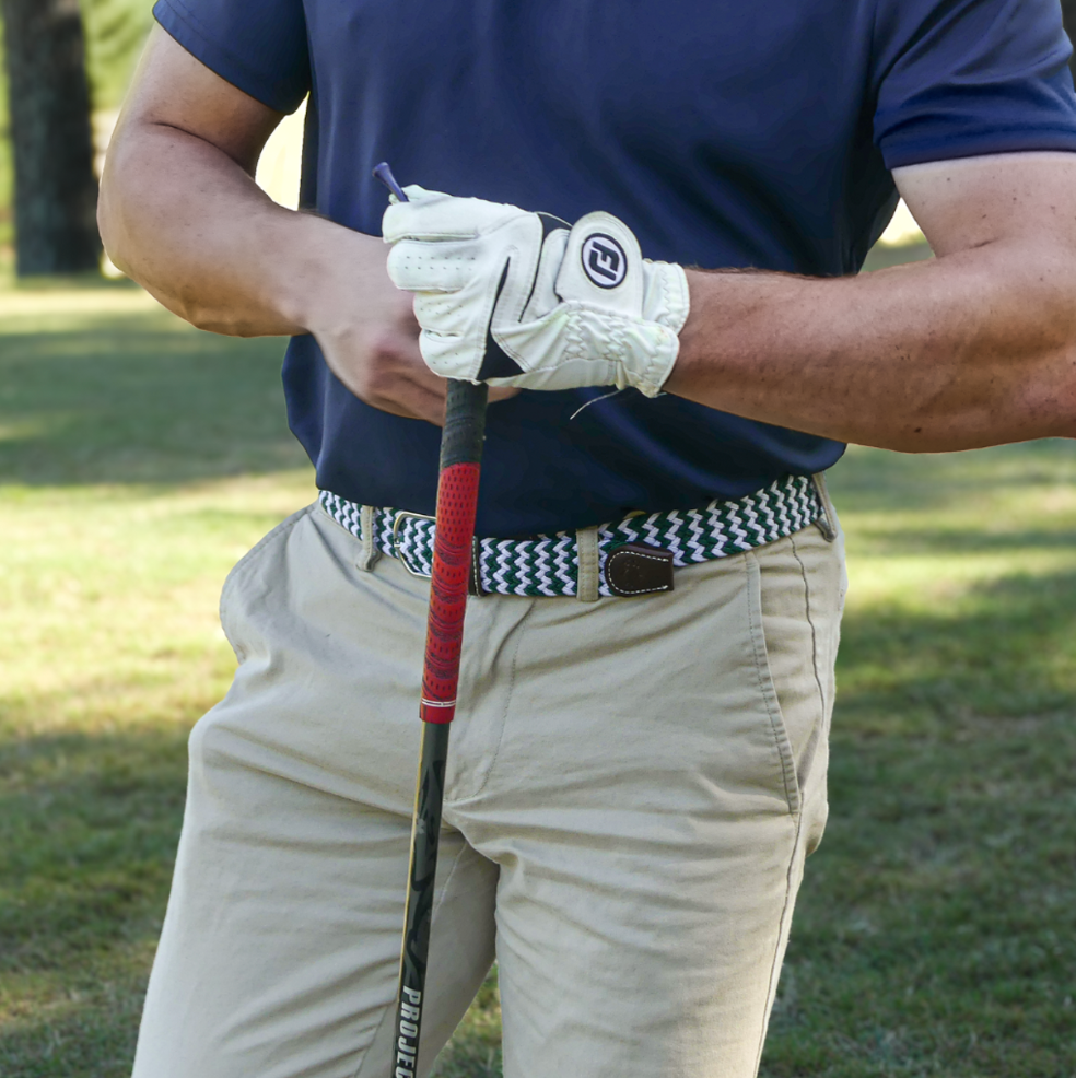 The La Jolla Two Toned Woven Elastic Stretch Belt
