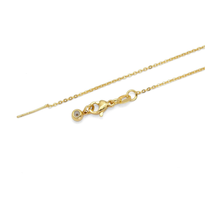 Gold Silver Dainty Link Chain Adjustable necklace, Sku