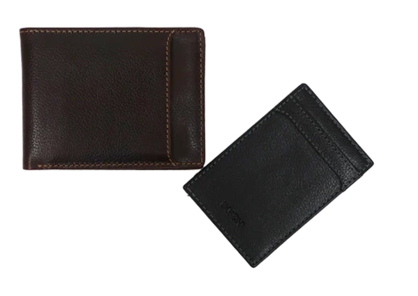 Garth Bifold Leather Wallet w/Card Case Insert