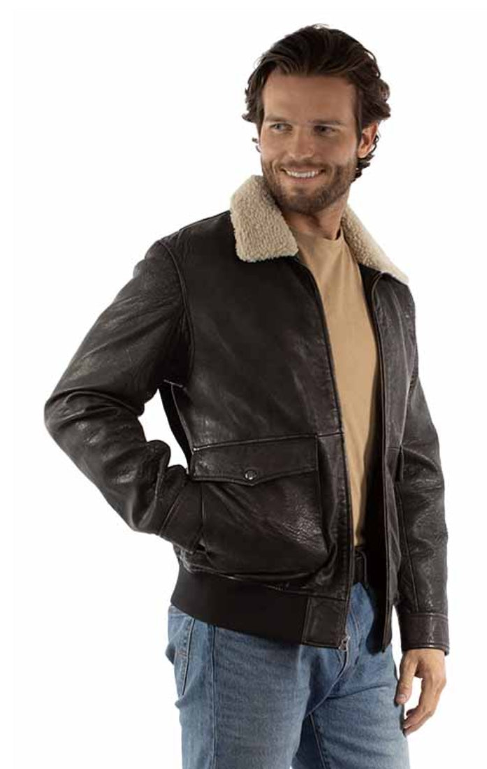 Scully Lamb Bomber Jacket