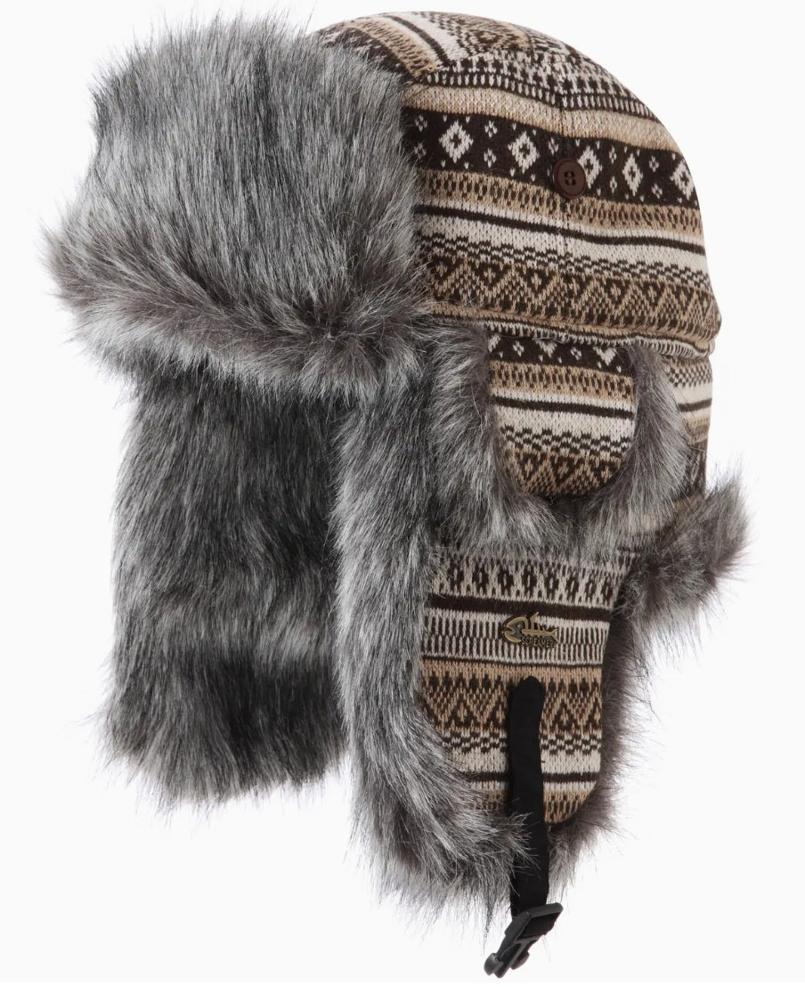 Alyeska Grey Faux Fur Beanie