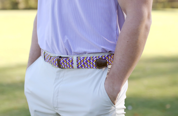 The Nola Tri-Color Woven Elastic Stretch Belt