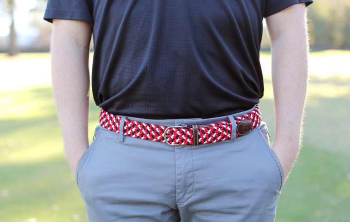 The Sea Island Two Toned Woven Elastic Stretch Belt