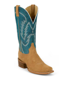 Tony Lama - Jax Taupe Cobalt Blue Cowhide Boots