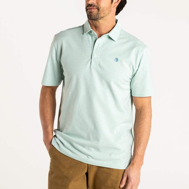 Duck Head SS Classic Performance Pique Polo - Surf Spray