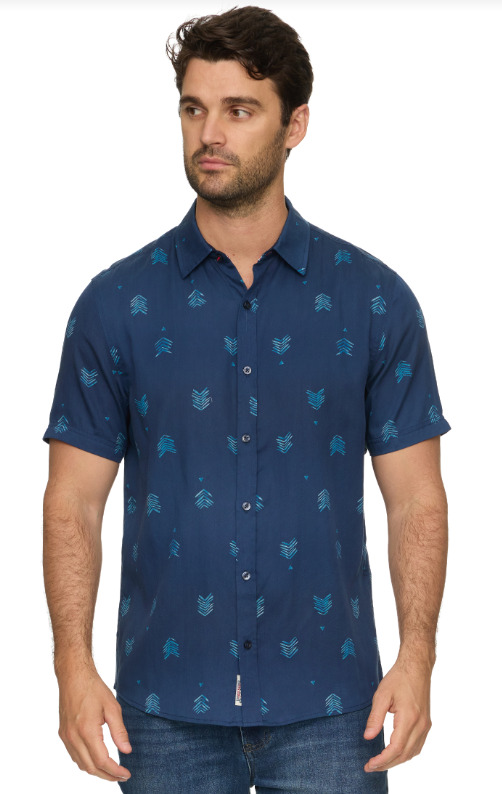 Flag &amp; Anthem Dyer SS Chevron Print Shirt