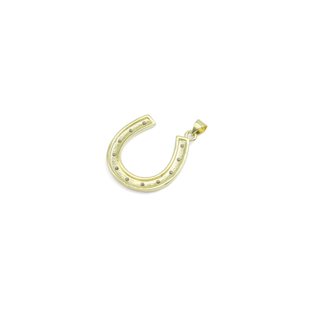 CZ Large Horseshoe U Shape Charm, Sku