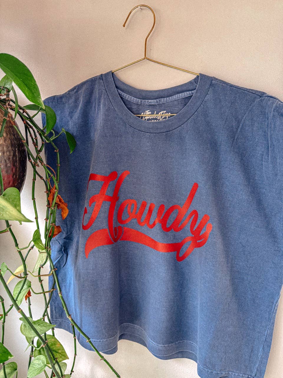 Howdy, Western Vintage Cropped Muscle Tank
