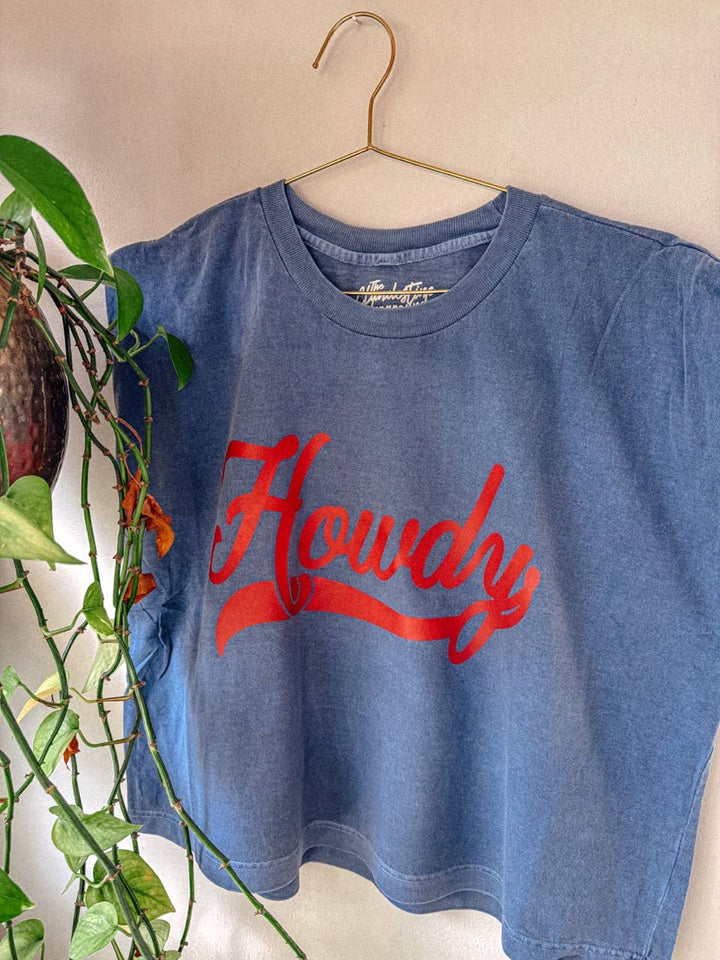 Howdy, Western Vintage Cropped Muscle Tank