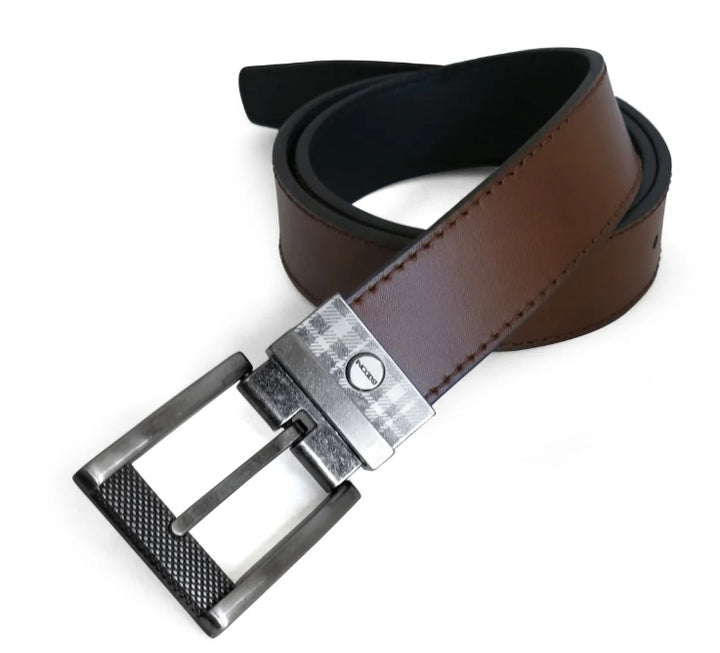 Boconi Mel Textured Buckle Reversible Leather Belt