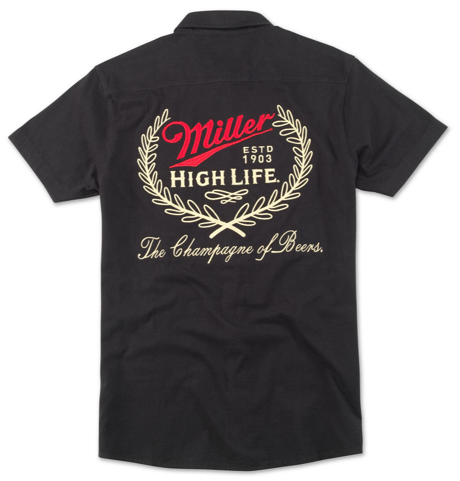 Brew Master Button Up - Miller High Life/Black