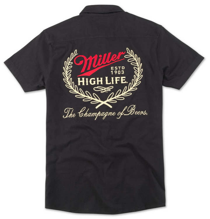 Brew Master Button Up - Miller High Life/Black