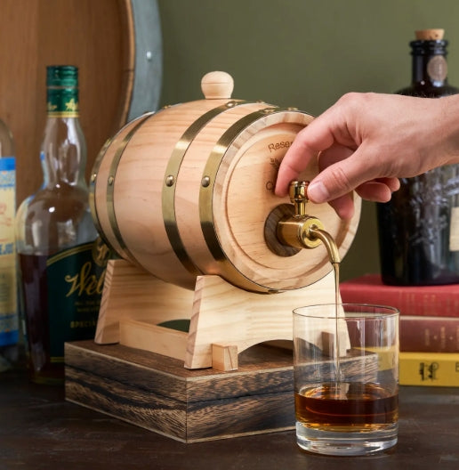 Whiskey Barrel Drink Dispenser