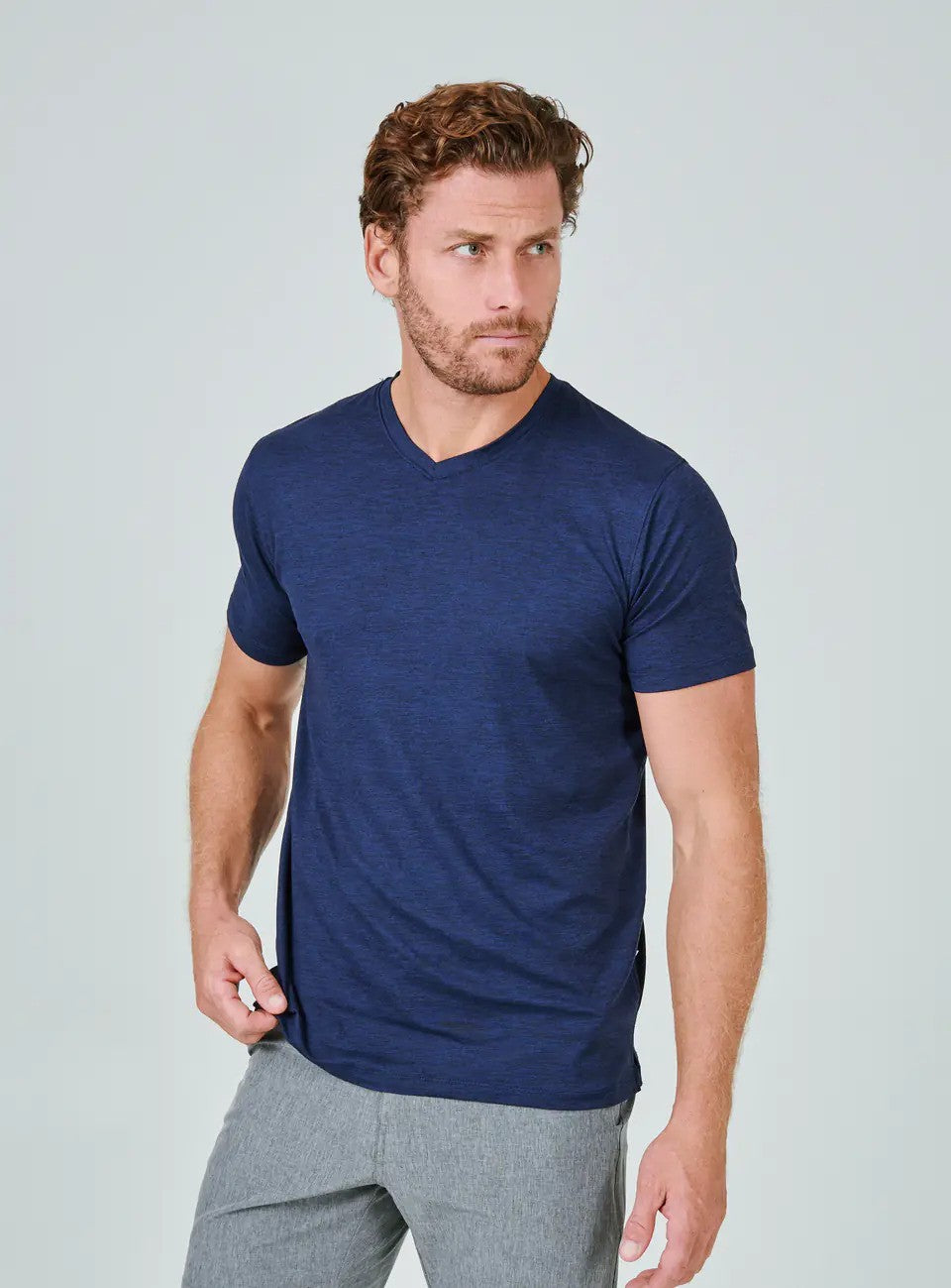 Short Sleeve Core High V-Neck
