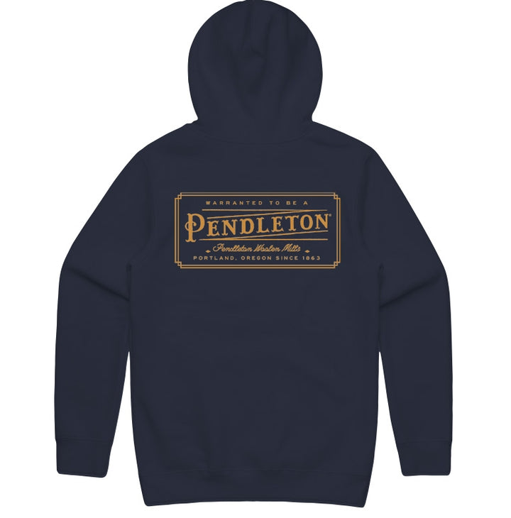 Pendleton Heritage Logo Hoody - Navy/Gold