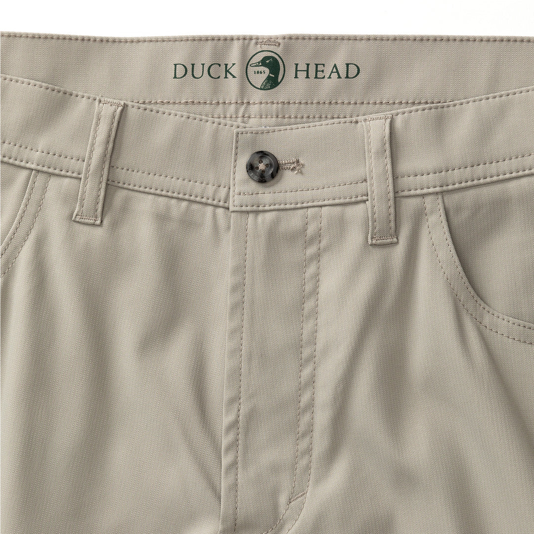 Duck Head Long Drive Performance 5-Pocket Pant - Grey