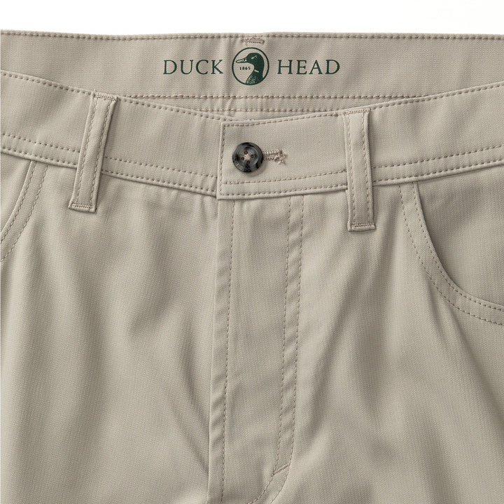 Duck Head Long Drive Performance 5-Pocket Pant - Grey