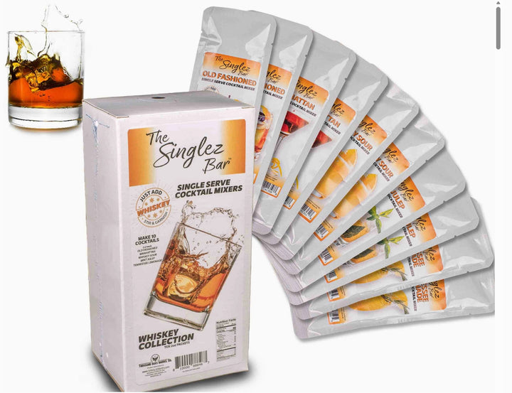 Singlez Bar Whiskey Collection - 10 pk Single Serve Mixers