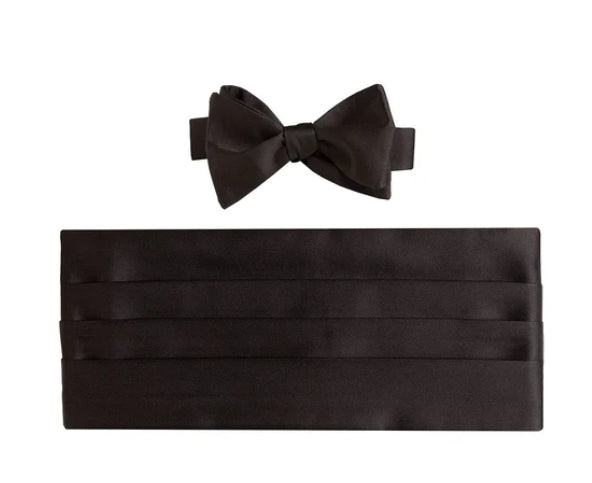Self-Tie Bow Tie &amp; Cummerbund Set