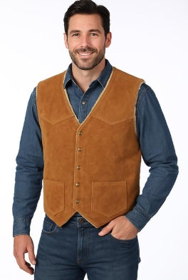 Scully Raw Edge Suede Vest