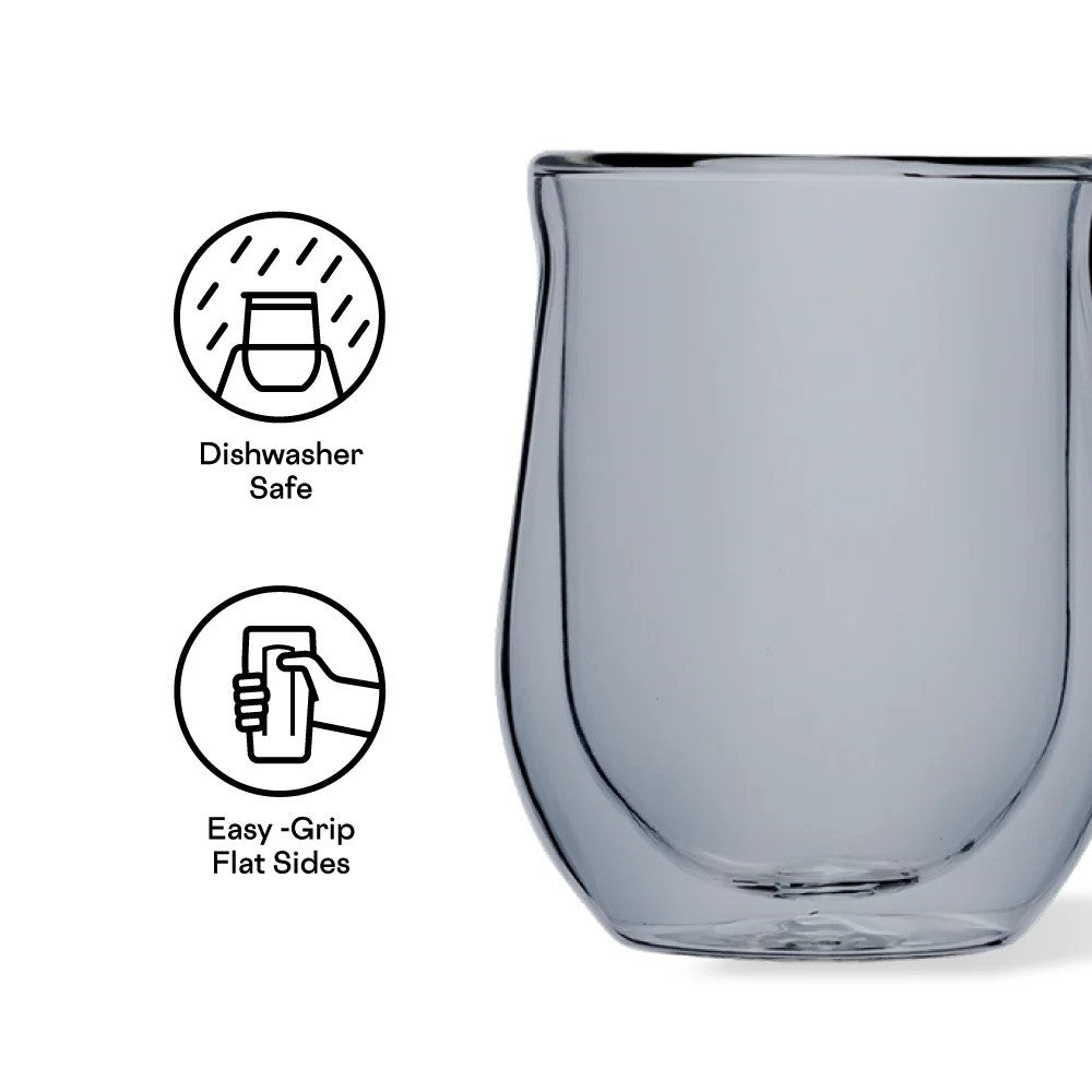 Glass Stemless - Double Pack - Grey