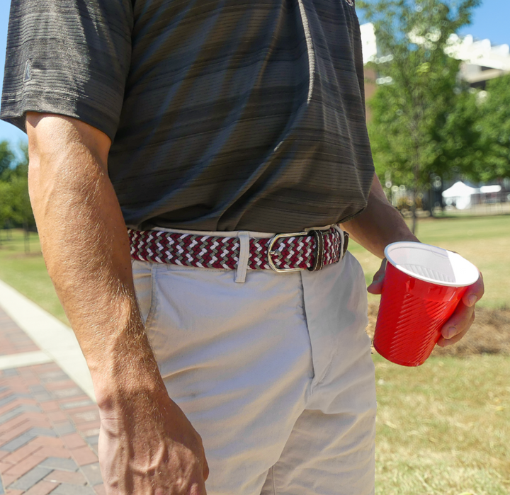 The Santa Fe Tri-Color Woven Elastic Stretch Belt