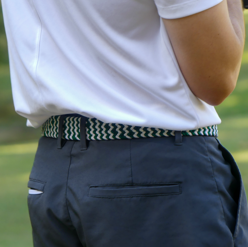 The La Jolla Two Toned Woven Elastic Stretch Belt