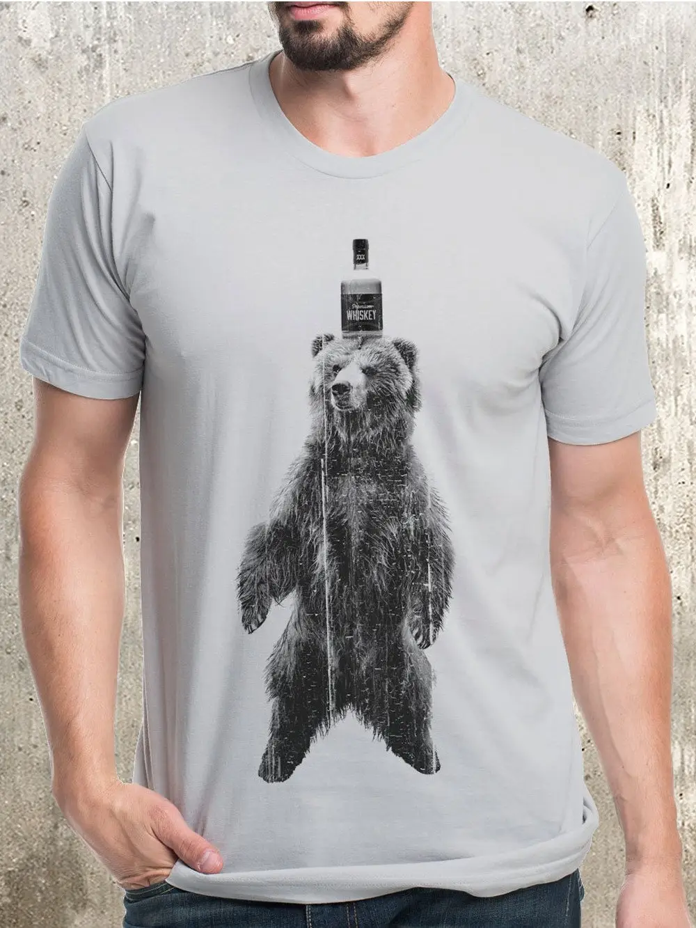 Whiskey Bear | New Silver Tee