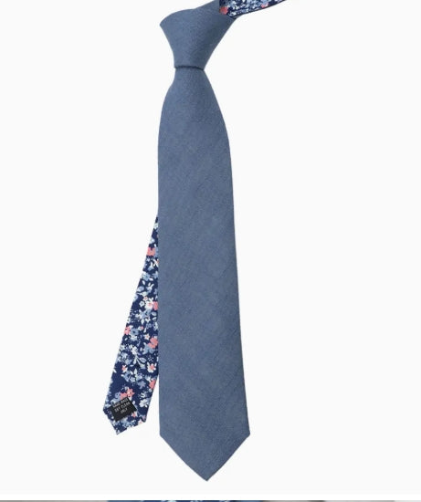 Tie Mood - Two Tone Floral Tail Tie